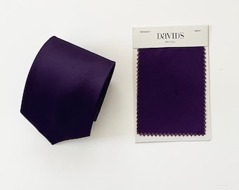 Similaire à David's Bridal REGENCY Cravate pour hommes pour garçons d'honneur et père de demoiselle d'honneur pour thème de mariage violet