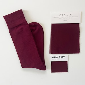 Maroon/CABERNET Socks - Similar to AZAZIE BIRDY Grey Cabernet Color Men&#39;s Sock For Groomsmen & Bridesmaid Gift for Burgundy Wedding