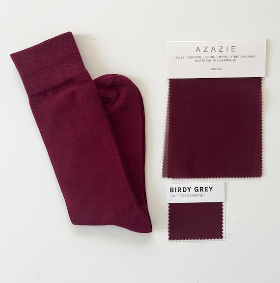 Maroon cabernet Socks Similar to AZAZIE BIRDY Grey Cabernet Color Men s Sock for Groomsmen Bridesmaid Gift for Burgundy Wedding Etsy