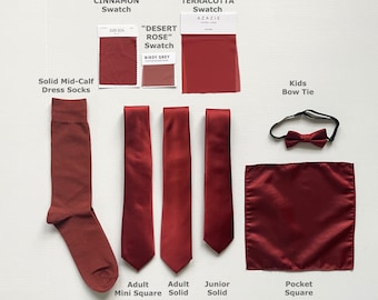 Similar to CINNAMON / Terracotta  Men's Socks & Neckties for Groomsmen Gift, for Bridesmaid father in Wedding