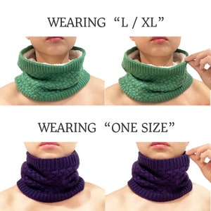 Neck Warmer for Women Tube Scarf/Gaiter for Cold Weather Pink, Gray, Black etc Adult One Size, Plus Size, Kids Size image 9