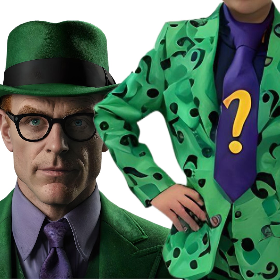 The Riddler Purple Purple Tie Riddle Costume Cosplay Idea for Halloween - Etsy