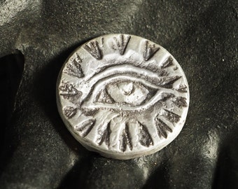 Eye and Hand Coin of Destiny - Pure Fine Silver - Lucky Coin - Mystical and Ancient