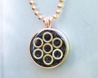 Elite Shungite elektrosmog bescherming koperen ringen hanger - 5G - wifi - elektromagnetische velden - zwarte toermalijn