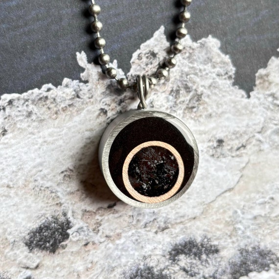 Elite Shungite EMF Protection Pendant in Stainless Bezel with Chain - Orgone, Black Tourmaline, Selenite
