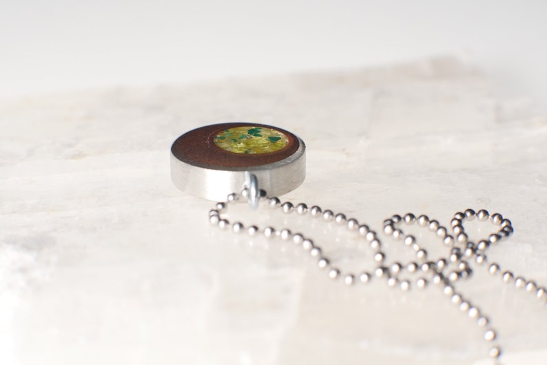 Pewter peridot emf protection Green Heart Chakra Crescent Moon Orgone EMF Pendant opal tourmaline