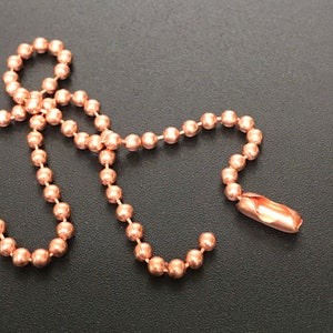Copper Ball Chain 24” 3.2mm size 6
