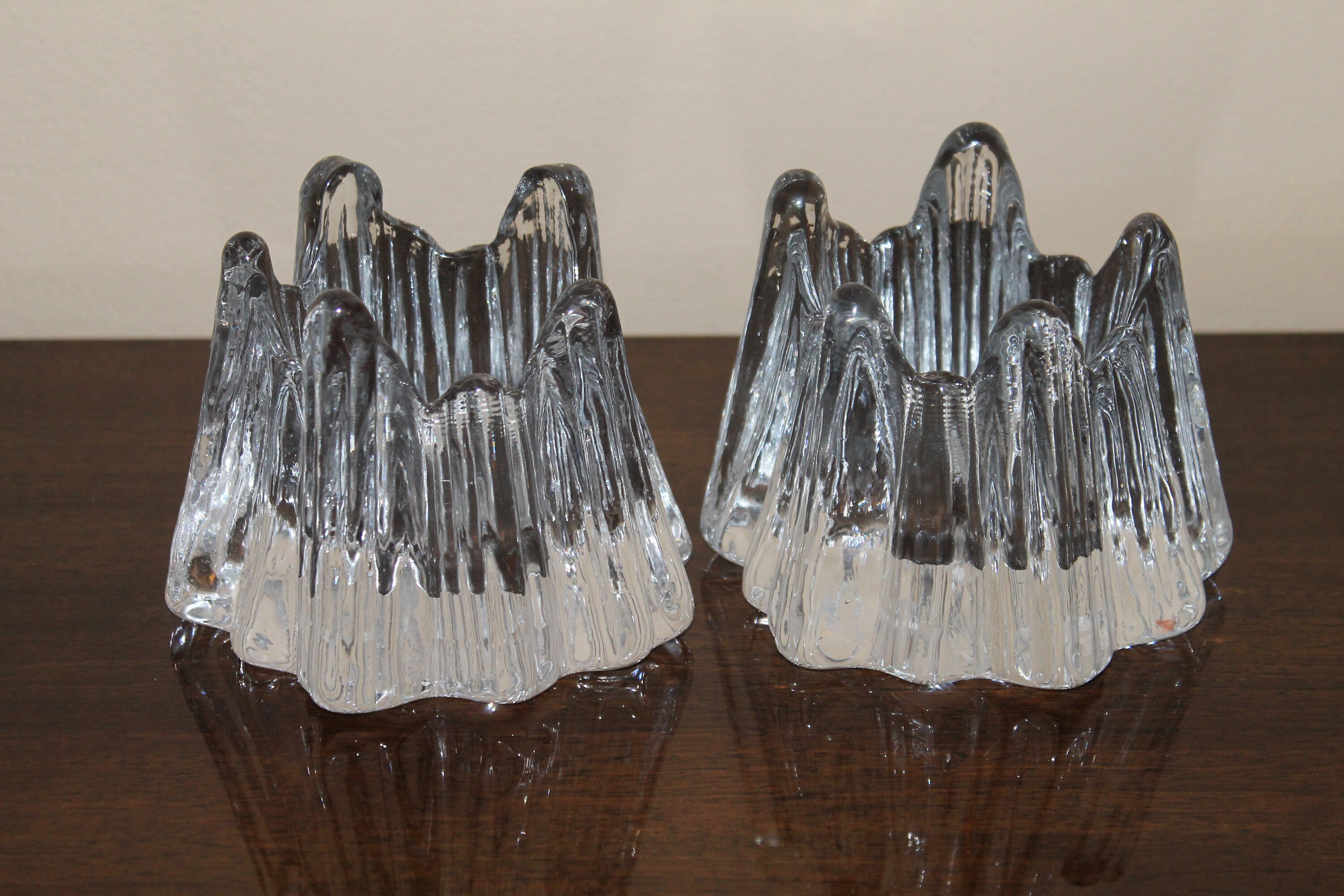 Swedish Crystal Candle Holder Nybro Volcano Votive Candle Etsy Canada