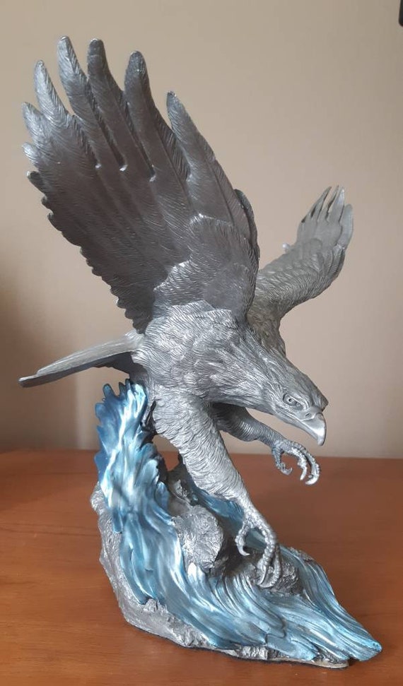 Pewter Eagle Vintage Pewter Eagle Paul Brunelle Pewter Etsy