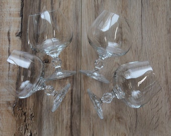 Vintage Crystal Brandy Glasses - Vintage Cognac Glasses - Crystal Liqueur Glasses - Vintage Cognac Glasses