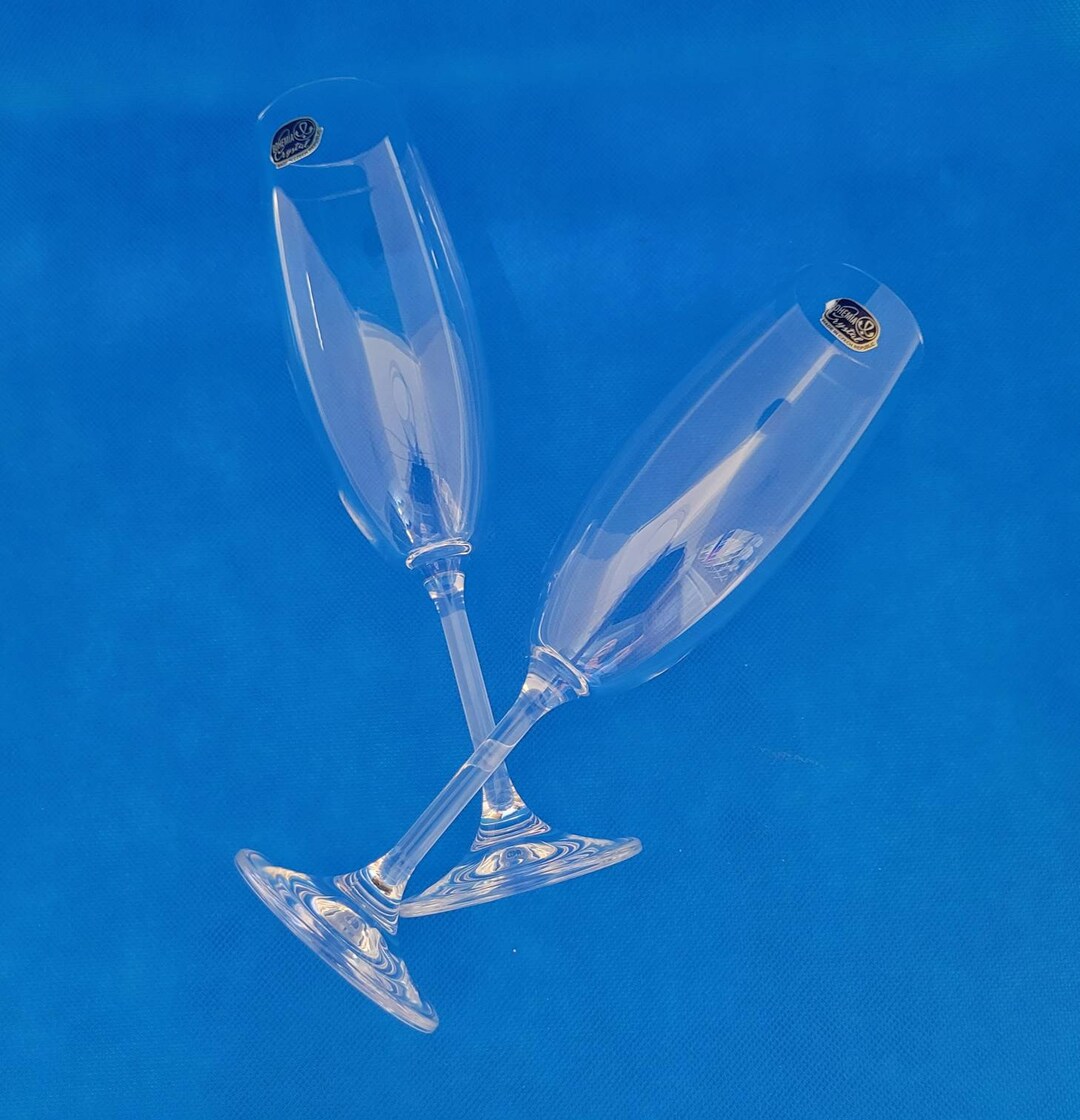 Vintage Bohemia Crystal Champagne Flutes Crystal Champagne Glasses