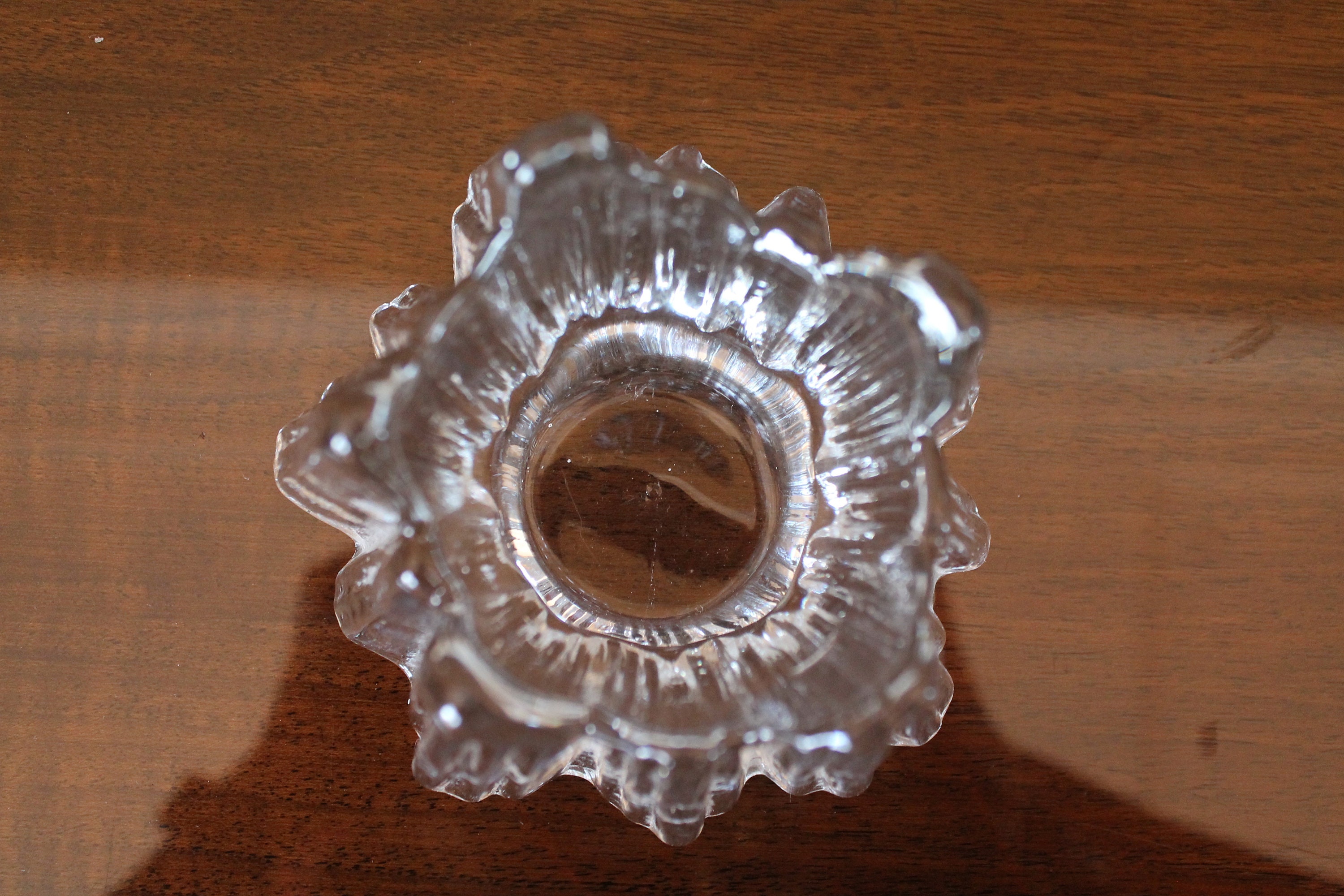 Swedish Crystal Candle Holder Nybro Volcano Votive Candle Etsy Canada