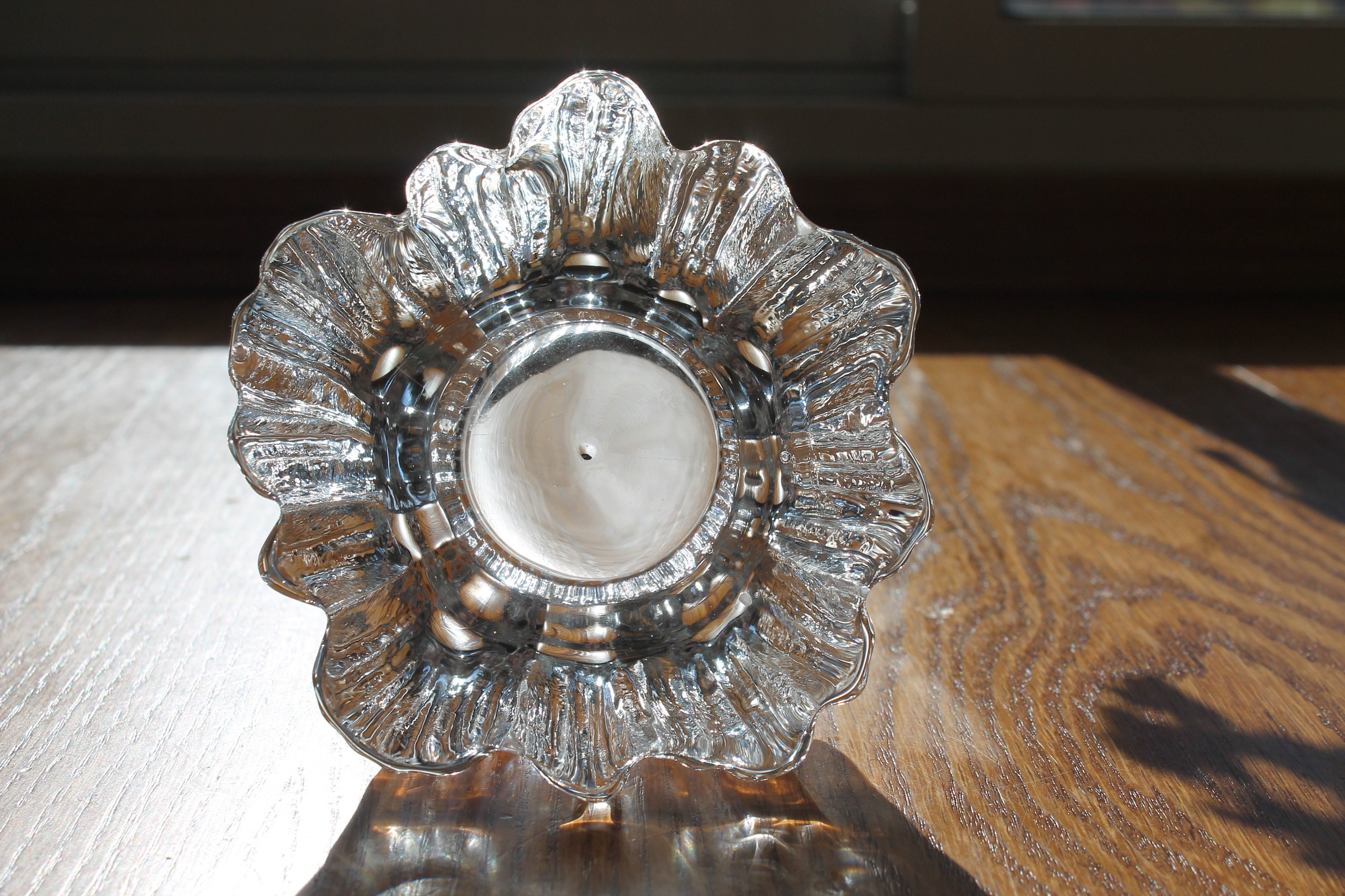 Swedish Crystal Candle Holder Nybro Volcano Votive Candle Etsy Canada