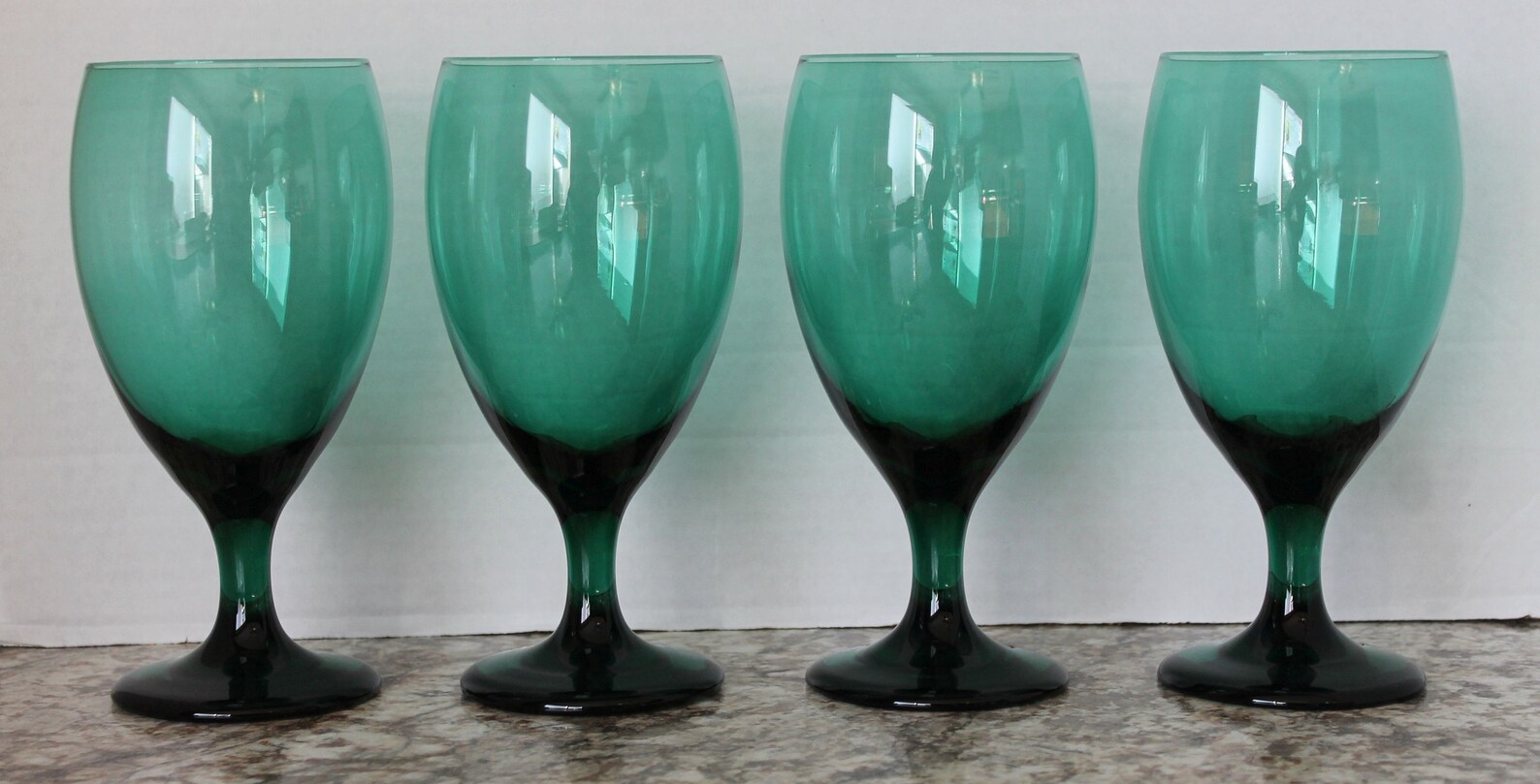 Vintage Libbey Emerald Green Wine Glasses Libbey Juniper Etsy