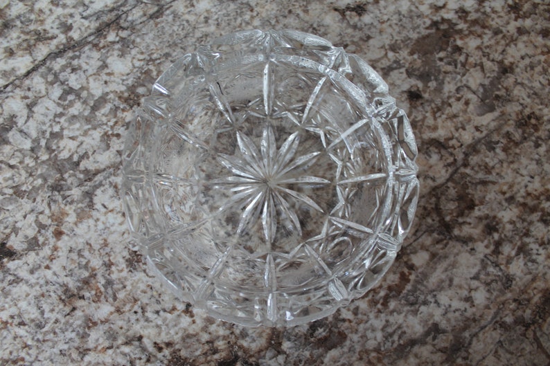 Cut Crystal Ashtray Mid Century Modern Crystal Ashtray -Vintage Pipe Ashtray Large Etched Crystal Ashtray Vintage Cigar Ashtray