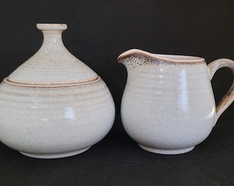 Mikasa Tempera Cream and Sugar Set-RARE Mikasa Stone Glaze Cream and Sugar Set-Tempera Cream and Sugar Bowl