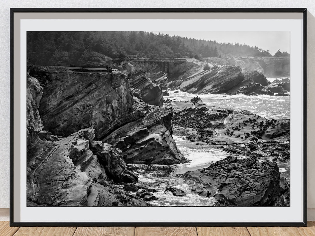 Oregon Art Print Fine Art Black and White Photography Oregon Coast ...