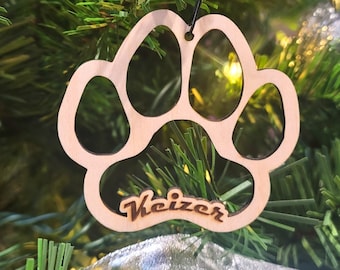 Personalized Paw Print | Christmas Ornaments | Animal Lovers