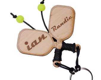 Personalized Pickleball Paddle Couples Keychain! Pickleball paddle gift for kids and Pickelball gifts for couples! Pickleball paddle custom