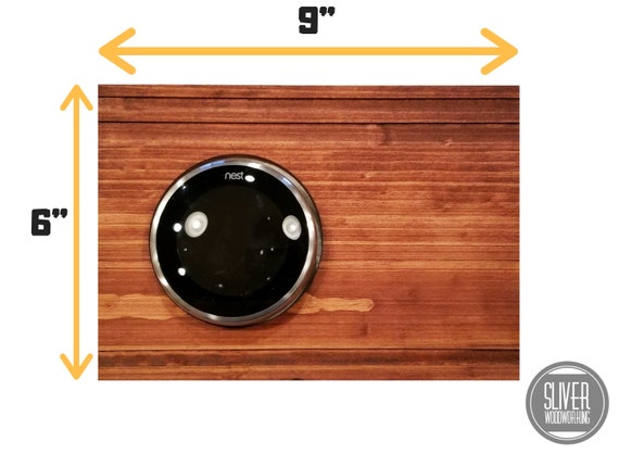 6 X 8 Decorative Multiple Sizes Nest Thermostat Wall Plate Black