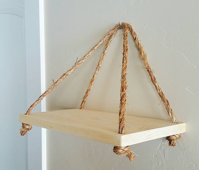 Rope Shelf Hanging Rope Shelf Swing Rope Shelf Floating Etsy