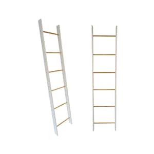 Échelle de couverture décorative en bois de ferme de 4 pi, 5 pi, 6 pi, 7 pi et 8 pi, pour présentation, échelle de courtepointe rustique décorative peinte