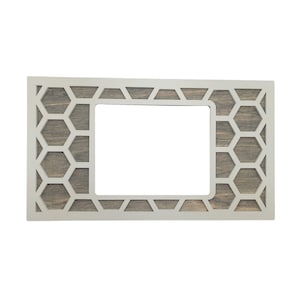 Thermostat wall plate compatible with Honeywell Home RTH9580 RTH9585, Honeywell decorative backer plate covers paint lines and holes!