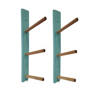 Yoga Mat Wall Storage Organizer! White Yoga mat wall Storage / Teal Yoga mat shelves / Red Yoga Mat Wall Holder / Green Yoga Mat Wall Mount