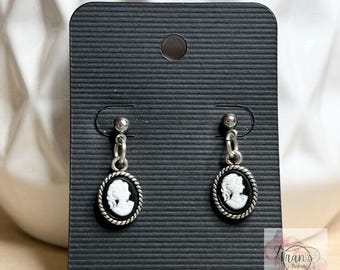 Vintage-Inspired Cameo Earrings