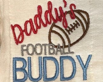 Daddy's Football Buddy Embroidery Design