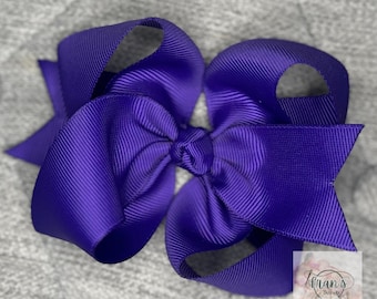 4" Knotted Hair Bow w/Angle Tails