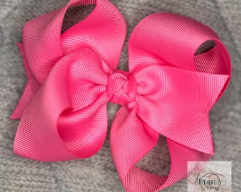 4" Knotted Hair Bow w/Angle Tails