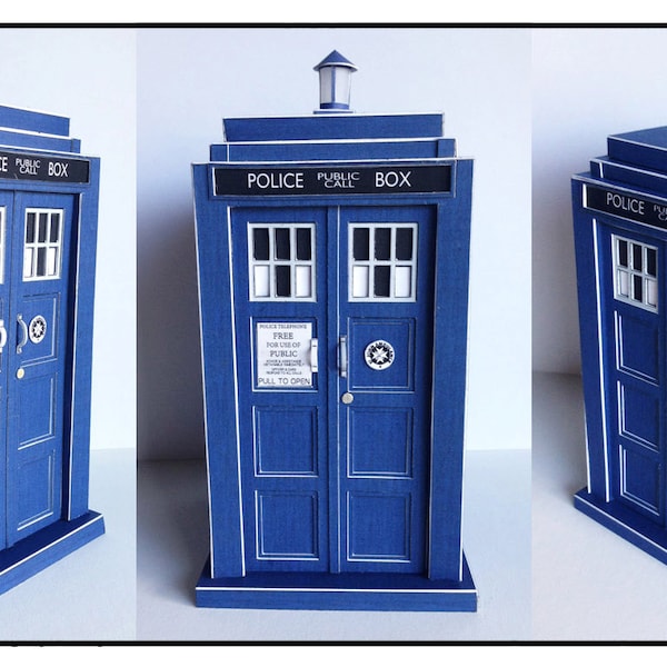 Digital Download- Make your own miniature Tardis inspired by Doctor Who