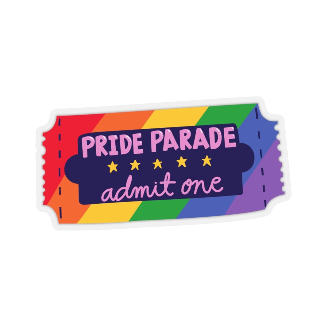 Pride Parade Sticker pride parade ticket ticket sticker gay Etsy
