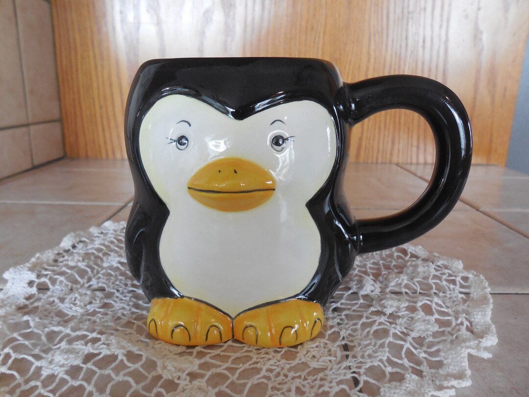 Penguin Cup With Handle Penguin Lover Penguin Gift Mug - Etsy