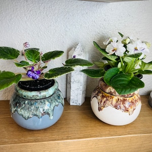 Round 4" Standard - Self Watering - African Violet Pot - Planter -  Unique Gift - Bright Colored Pot