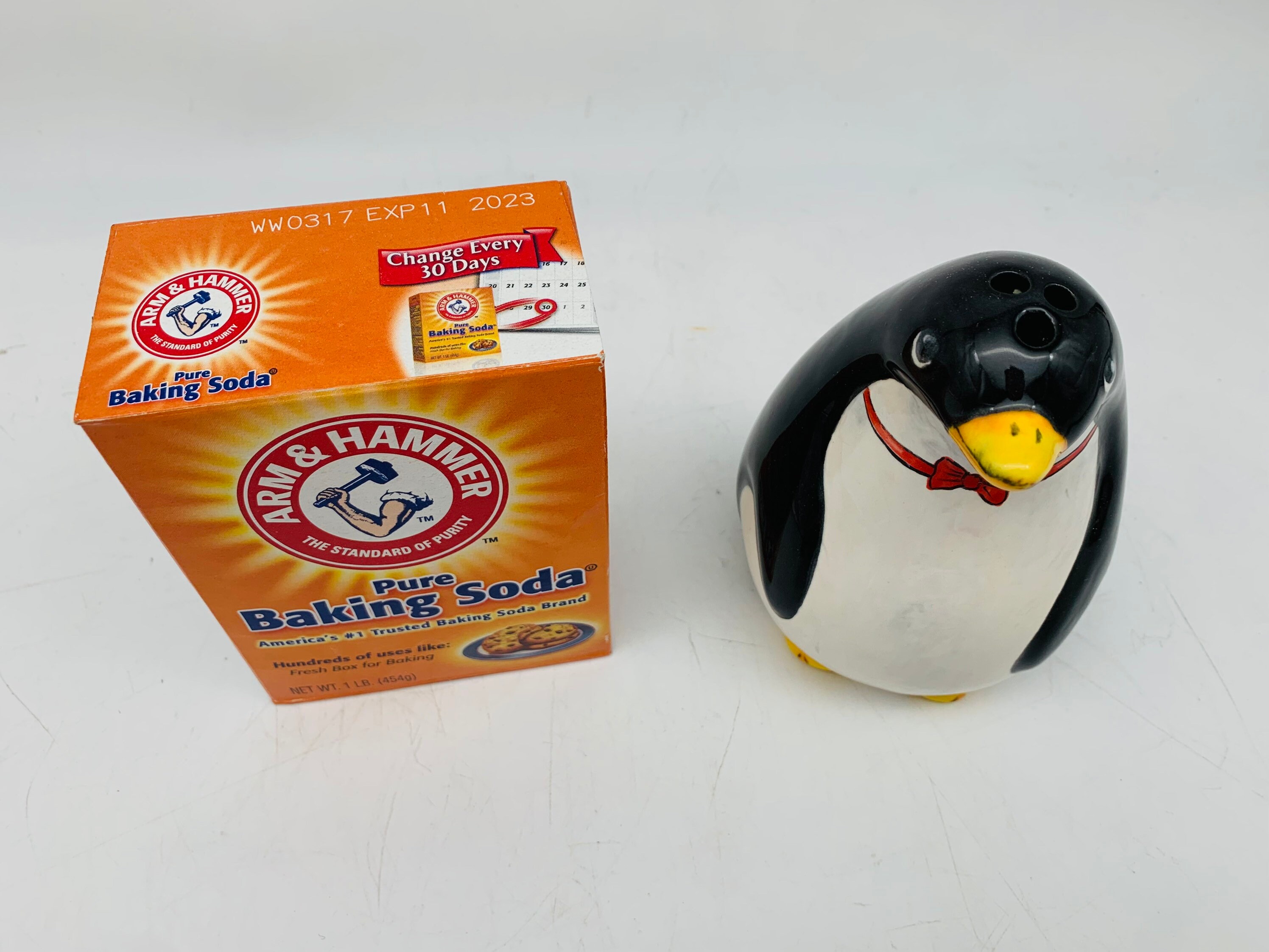 Penguin Baking Soda Storage Refrigerator Deodorizer Etsy
