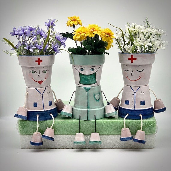 Nurse Surgical Nurse Flower Pot Birthday Gift Flower Etsy