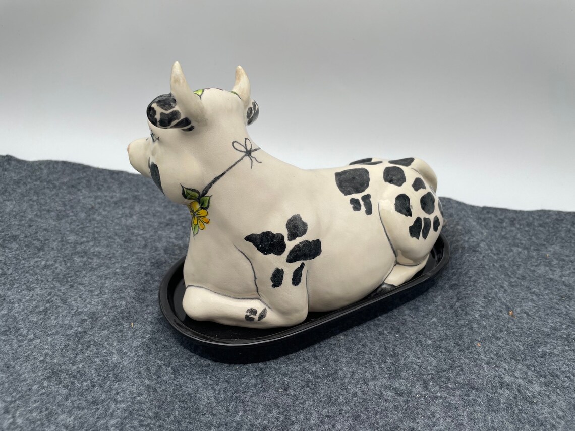 Butter Dish Farmhouse Butter Dish With Lid Daisies Etsy