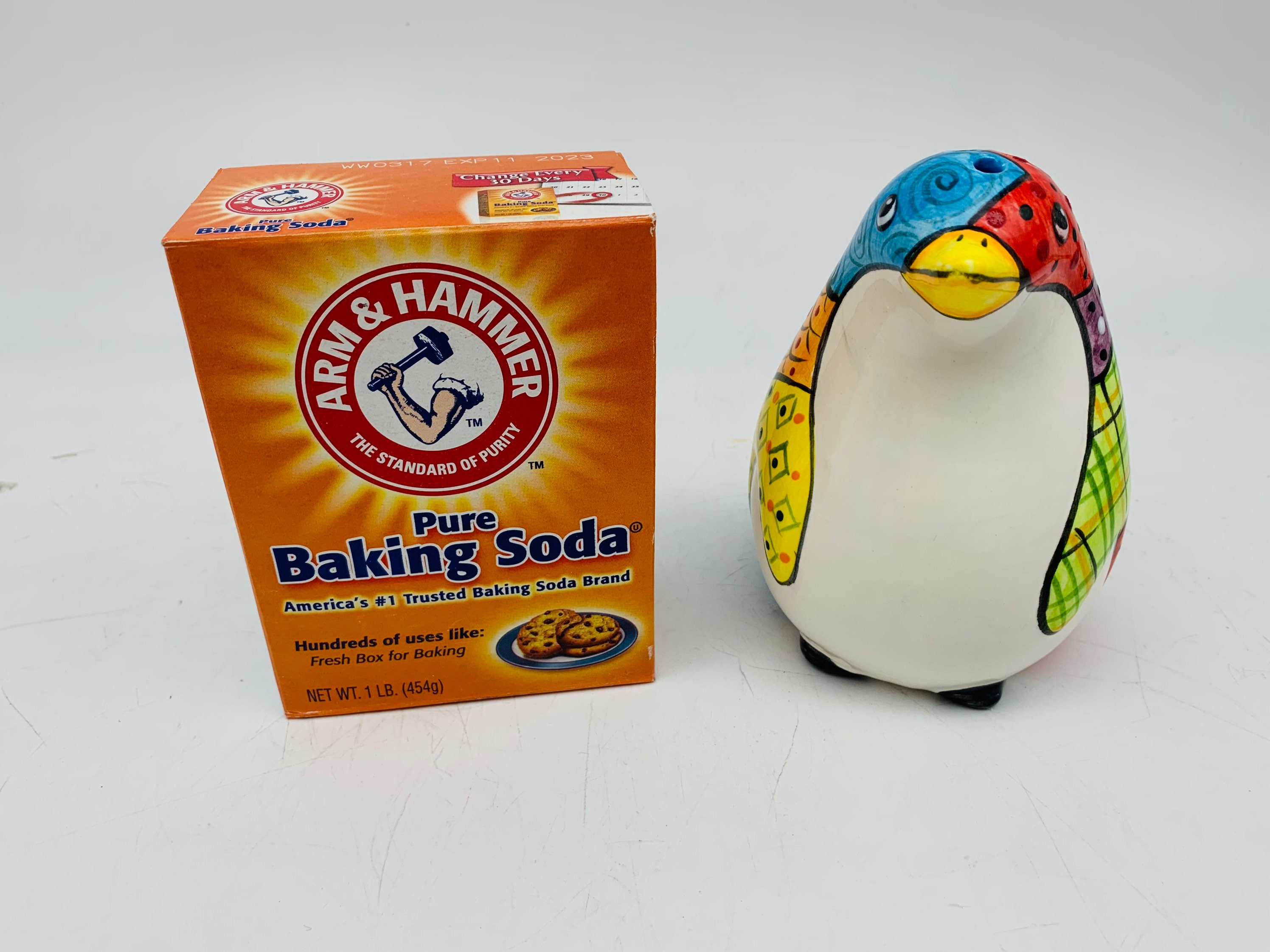 Penguin Baking Soda Storage Refrigerator Deodorizer Etsy