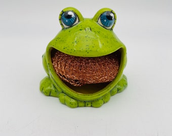 Frog Scrubber Holder - Kitchen Scrubber - Kitchen Sponge Holder - Dish  Scrubber - Froggie - Kermit the Frog