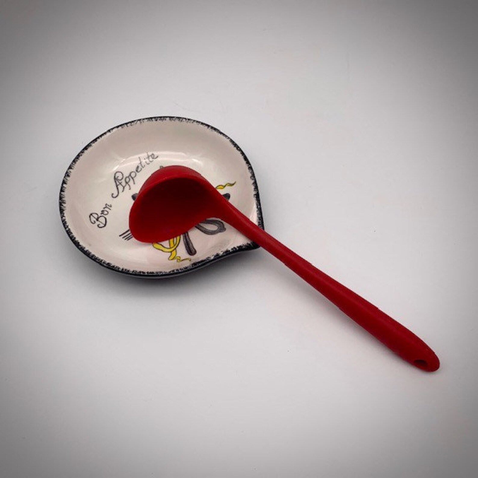 MultiUse Spoon Rest Plate Wine and Grapes Etsy