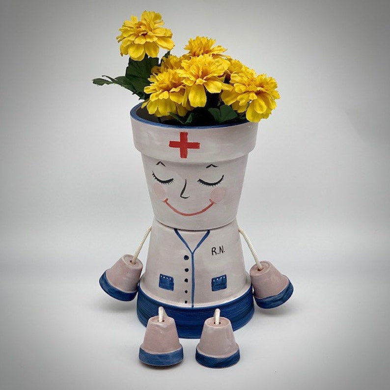 Nurse Surgical Nurse Flower Pot Birthday Gift Flower Etsy