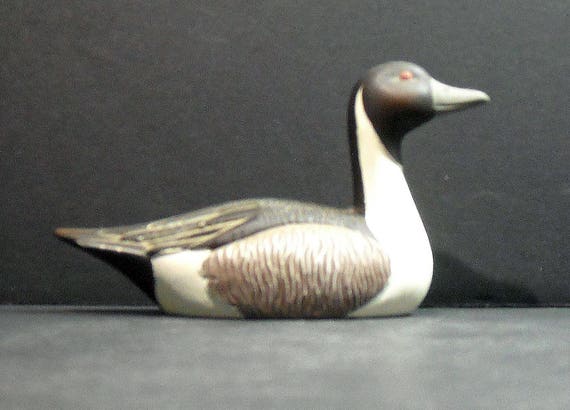 Vintage Miniature Decoy style Pintail Duck Figurine from the Avon Collectible Duck Series 1984