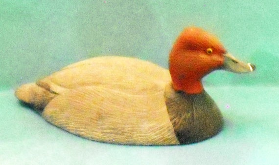 Miniature Redhead Duck from the Wiliam J. Koelpin Collection of North American Ducks 1982