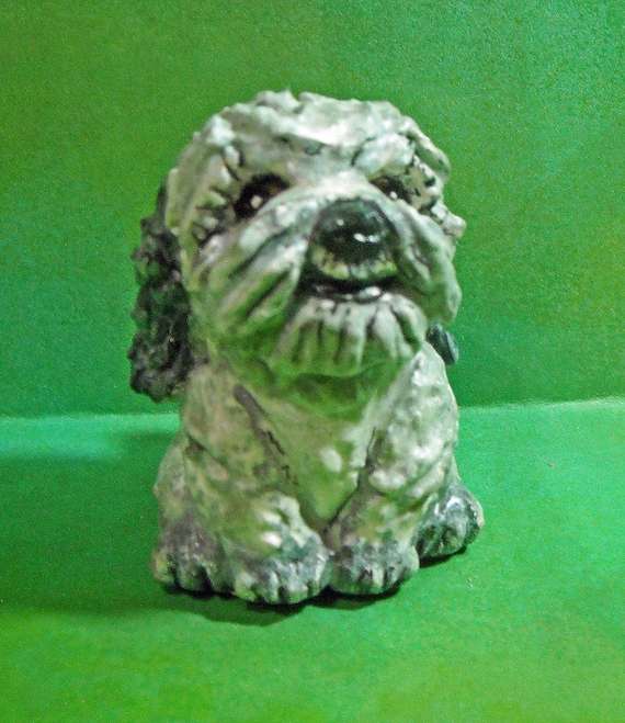Shih Tzu Puppy Dog Sally Blanchard's Original Tongue-in-Beak Clayworks Caricature