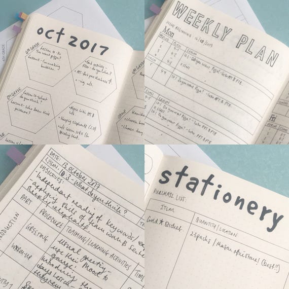 Teachers Bullet Journal Planning Pack Templates And Planning Printables Teachers Bullet Journal Planning Pack Templates And Planning Printables