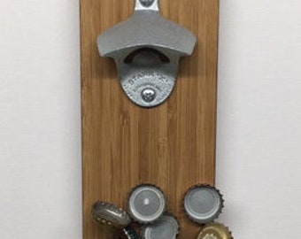 Bamboo Magnetic Bottle Opener