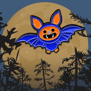 Batty the Bat Enamel Pin
