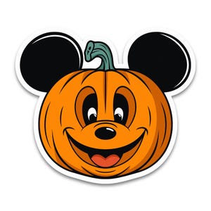 Pumpkin Head Mickey Sticker